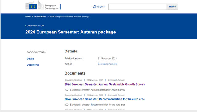 2024 European Semester: Autumn Package